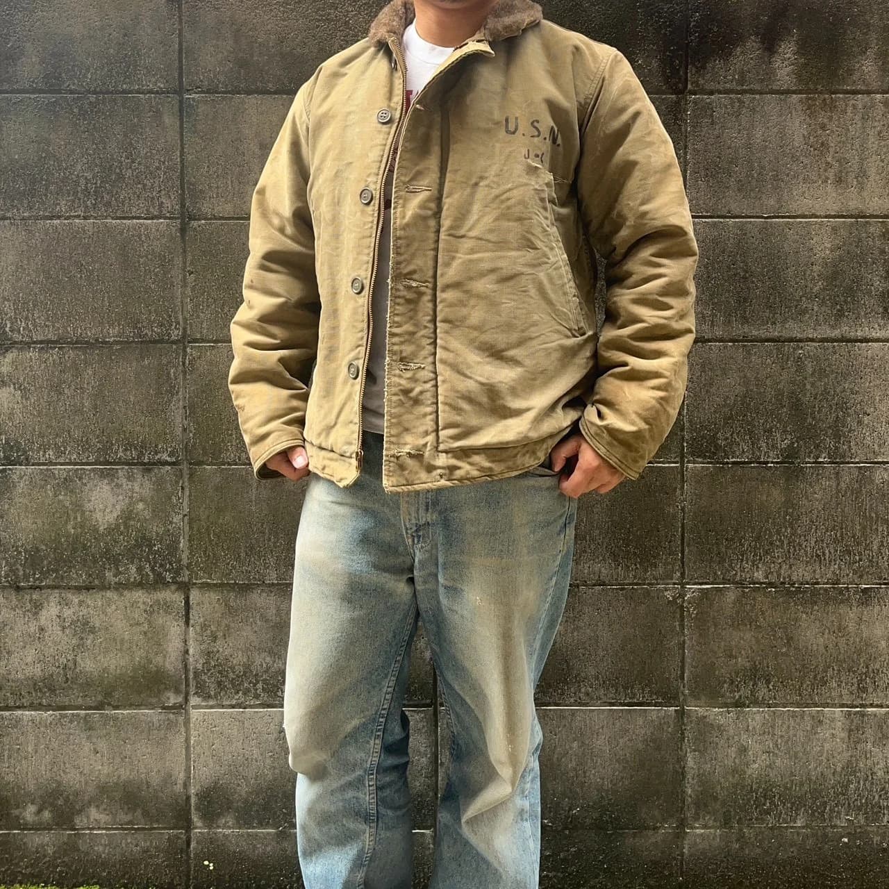 40s US NAVY N-1 Deck Jacket 38 4